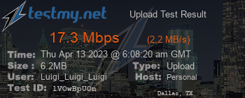 Speed Test Result