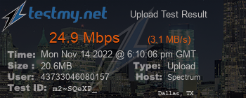 Speed Test Result