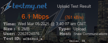 Speed Test Result