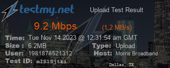 Speed Test Result