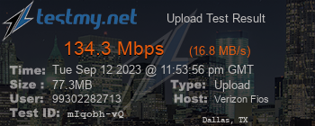 Speed Test Result