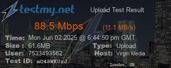 Speed Test Result