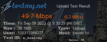 Speed Test Result