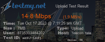 Speed Test Result