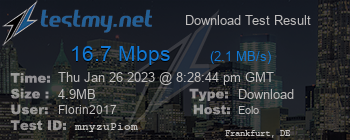 Speed Test Result