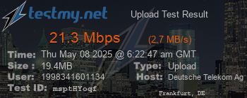 Speed Test Result