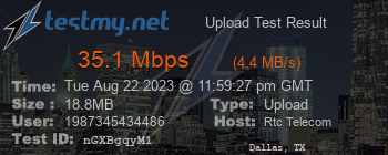 Speed Test Result