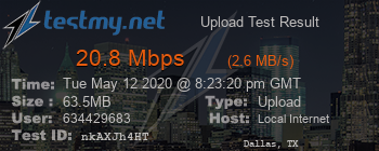 Speed Test Result