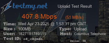 Speed Test Result