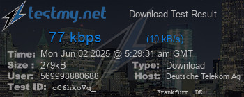 Speed Test Result