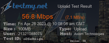 Speed Test Result