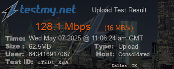 Speed Test Result