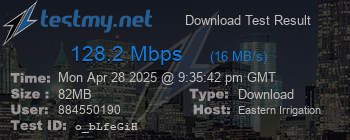 Speed Test Result