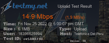 Speed Test Result