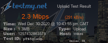 Speed Test Result