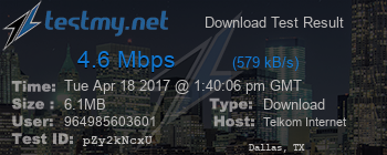 Speed Test Result