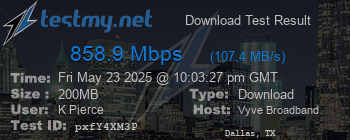Speed Test Result
