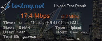 Speed Test Result