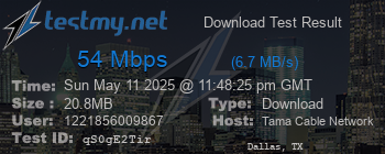 Speed Test Result