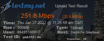 Speed Test Result