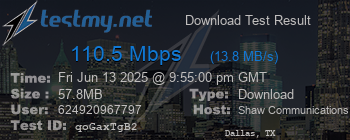 Speed Test Result