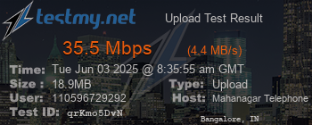 Speed Test Result