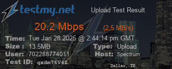 Speed Test Result