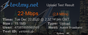 Speed Test Result