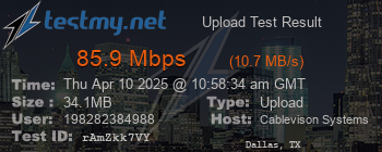 Speed Test Result