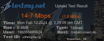 Speed Test Result