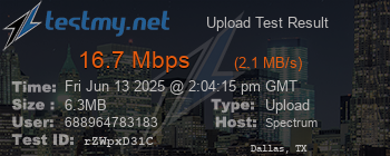 Speed Test Result
