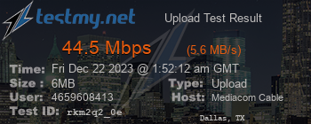 Speed Test Result