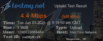 Speed Test Result