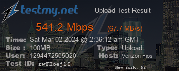 Speed Test Result