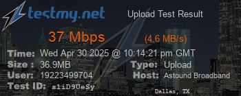 Speed Test Result