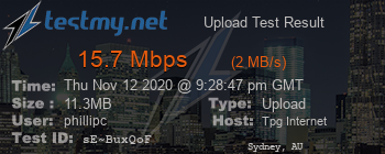 Speed Test Result