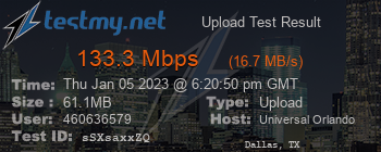 Speed Test Result