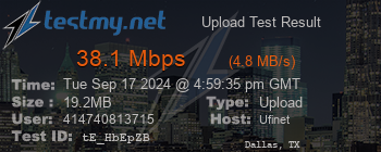 Speed Test Result