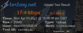 Speed Test Result