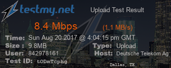 Speed Test Result