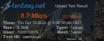 Speed Test Result