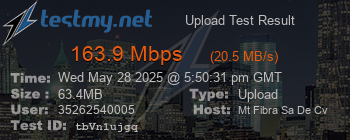 Speed Test Result