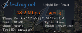 Speed Test Result