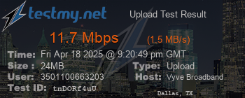 Speed Test Result