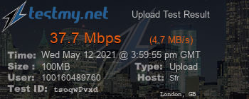 Speed Test Result