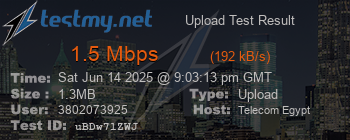 Speed Test Result