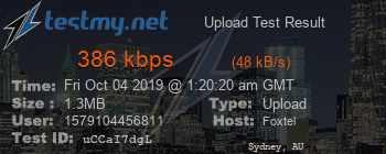 Speed Test Result