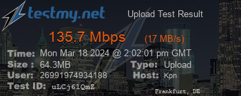 Speed Test Result