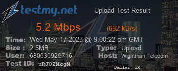 Speed Test Result