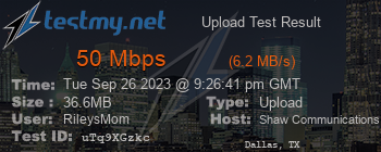Speed Test Result